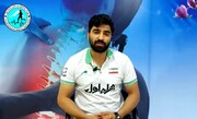 قدردانی سید مهدی ساداتی عضو کادر فنی کشتی آزاد جوانان از خدمات هیات پزشکی ورزشی مازندران