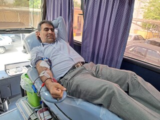 برپایی پویش اهدا خون اداره کل ورزش و جوانان با همکاری هیات پزشکی فارس