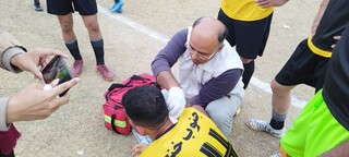 پوشش پزشکی رقابتهای فوتبال مناطق جنوب فارس به میزبانی شهر خور توسط هیات پزشکی ورزشی شهرستان لارستان