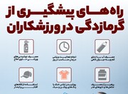 راه‌های پیشگیری از گرمازدگی در ورزشکاران/اینفوگرافیک اختصاصی