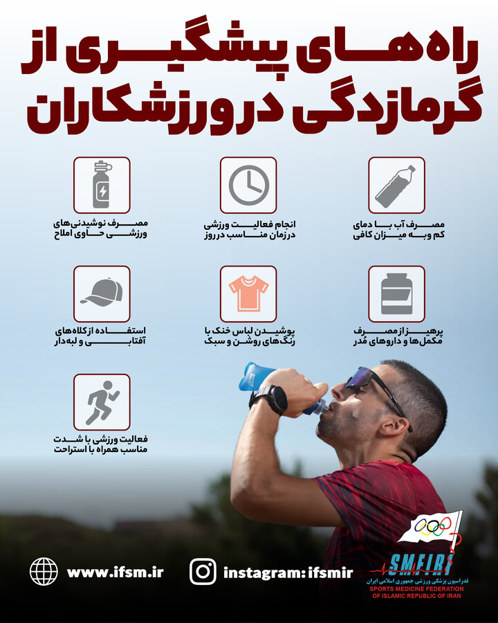 راه‌های پیشگیری از گرمازدگی در ورزشکاران