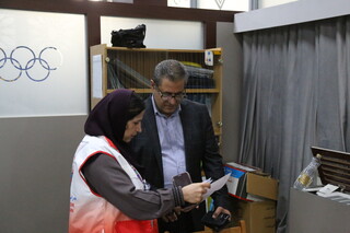 بازدید دکتر اردیبهشت از روند انجام معاینات ورزشکاران اعزامی به بازی‌های همبستگی کشورهای اسلامی و آسیایی جوانان