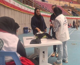 پوشش پزشکی مسابقات قهرمانی والیبال نوجوانان در اردبیل