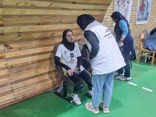 پوشش پزشکی مسابقات قهرمانی والیبال نوجوانان در اردبیل