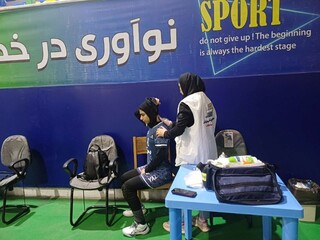پوشش پزشکی مسابقات قهرمانی والیبال نوجوانان در اردبیل