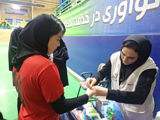 پوشش پزشکی مسابقات قهرمانی والیبال نوجوانان در اردبیل