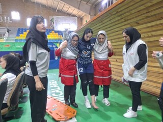 پوشش پزشکی مسابقات قهرمانی والیبال نوجوانان در اردبیل