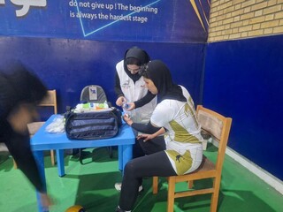 پوشش پزشکی مسابقات قهرمانی والیبال نوجوانان در اردبیل