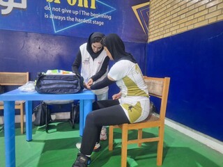 پوشش پزشکی مسابقات قهرمانی والیبال نوجوانان در اردبیل