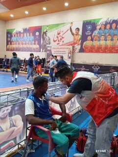 پوشش پزشکی تمرینات تیم  های شرکت کننده برای مسابقات آسیایی کشتی پهلوانی وورزش های زورخانه ای توسط هیات پزشکی ورزشی  استان