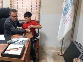 در ادامه معاینات ورزشکاران اعزامی به المپیاد  استعدادهای برتر