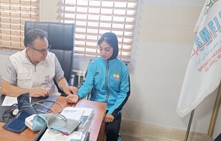 در ادامه معاینات ورزشکاران اعزامی به المپیاد  استعدادهای برتر