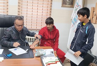 در ادامه معاینات ورزشکاران اعزامی به المپیاد  استعدادهای برتر