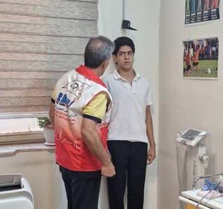 معاینات پزشکی ورزشکاران شرکت کننده در المپیاد استعدادهای برتر توسط هیأت پزشکی کرمان