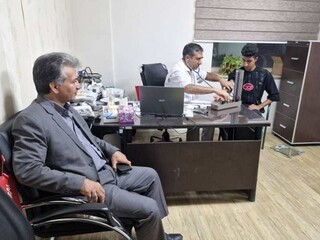 معاینات پزشکی ورزشکاران شرکت کننده در المپیاد استعدادهای برتر توسط هیأت پزشکی کرمان