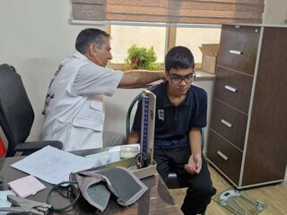 معاینات پزشکی ورزشکاران شرکت کننده در المپیاد استعدادهای برتر توسط هیأت پزشکی کرمان