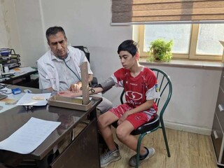 معاینات پزشکی ورزشکاران شرکت کننده در المپیاد استعدادهای برتر توسط هیأت پزشکی کرمان