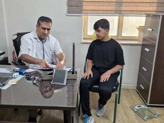 معاینات پزشکی ورزشکاران شرکت کننده در المپیاد استعدادهای برتر توسط هیأت پزشکی کرمان