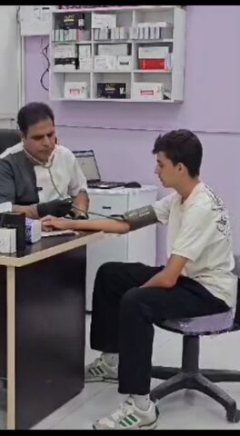 معاینات پزشکی ورزشکاران اعزامی ایلامی به هفتمین المپیاد استعدادهای برتر کشور