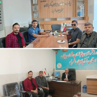 دیداردبیر هیات پزشکی ورزشی به مناسبت روز جهانی عصای سفید و  پارالمپیک  با هیات نابینایان وجانبازان وتوان یابان