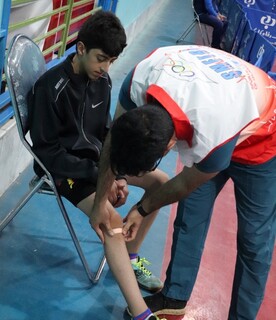 پوشش پزشکی مسابقات تنیس روی میز هفتیمن المپیاد استعدادهای برتر-کرمان