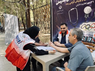 دومین روز پویش ایستگاه رایگان تندرستی در یزد