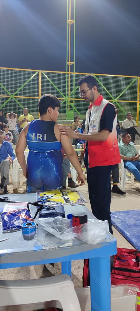 پوشش رقابتهای کشتی چنذجانبه شهرستان اوز توسط هیات پزشکی ورزشی