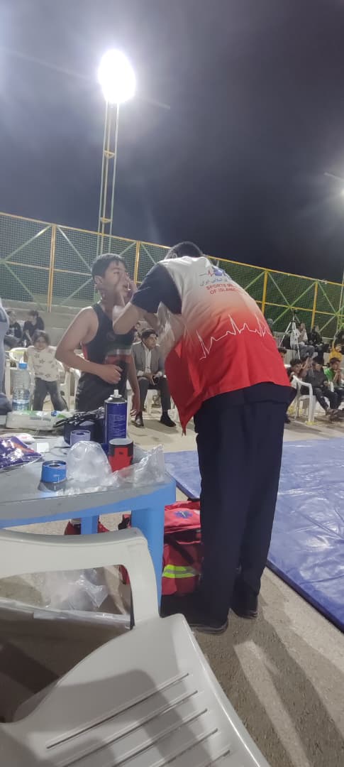 پوشش رقابتهای کشتی چنذجانبه شهرستان اوز توسط هیات پزشکی ورزشی 