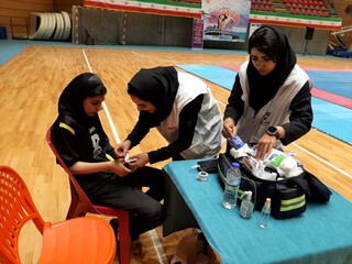 پوشش پزشکی مسابقات کبدی المپیاد استعدادهای برتر در اردبیل