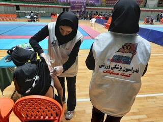 پوشش پزشکی مسابقات کبدی المپیاد استعدادهای برتر در اردبیل