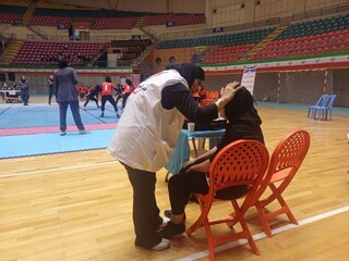 پوشش پزشکی مسابقات کبدی المپیاد استعدادهای برتر در اردبیل