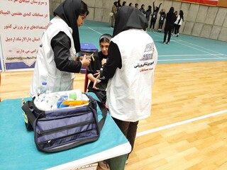 پوشش پزشکی مسابقات کبدی المپیاد استعدادهای برتر در اردبیل