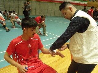 پوشش پزشکی مسابقات کبدی پسران المپیاد استعدادهای برتر در اردبیل