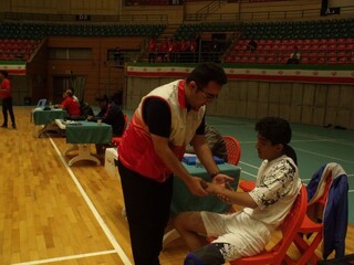 پوشش پزشکی مسابقات کبدی پسران المپیاد استعدادهای برتر در اردبیل