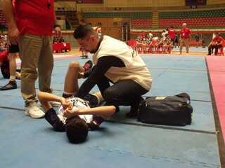 پوشش پزشکی مسابقات کبدی پسران المپیاد استعدادهای برتر در اردبیل