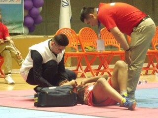 پوشش پزشکی مسابقات کبدی پسران المپیاد استعدادهای برتر در اردبیل