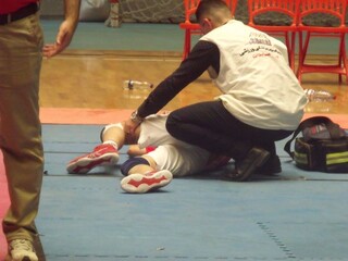 پوشش پزشکی مسابقات کبدی پسران المپیاد استعدادهای برتر در اردبیل