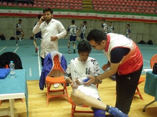 پوشش پزشکی مسابقات کبدی پسران المپیاد استعدادهای برتر در اردبیل