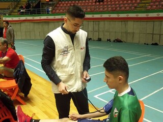 پوشش پزشکی مسابقات کبدی پسران المپیاد استعدادهای برتر در اردبیل