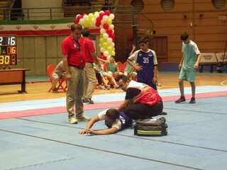 پوشش پزشکی مسابقات کبدی پسران المپیاد استعدادهای برتر در اردبیل