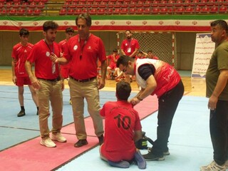 پوشش پزشکی مسابقات کبدی پسران المپیاد استعدادهای برتر در اردبیل