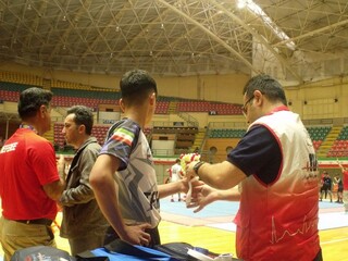 پوشش پزشکی مسابقات کبدی پسران المپیاد استعدادهای برتر در اردبیل