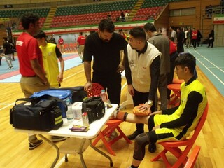 پوشش پزشکی مسابقات کبدی پسران المپیاد استعدادهای برتر در اردبیل