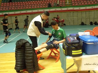 پوشش پزشکی مسابقات کبدی پسران المپیاد استعدادهای برتر در اردبیل