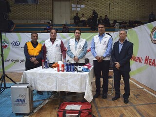 پوشش پزشکی مسابقات ووشو پسران المپیاد استعدادهای برتر در قم