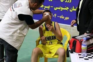 پوشش پزشکی رقابت‌های بسکتبال المپیاد استعدادهای برتر در بیرجند