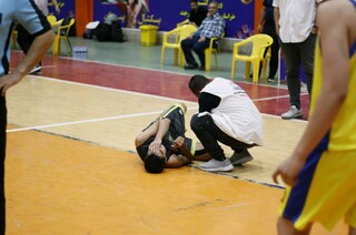 پوشش پزشکی رقابت‌های بسکتبال المپیاد استعدادهای برتر در بیرجند