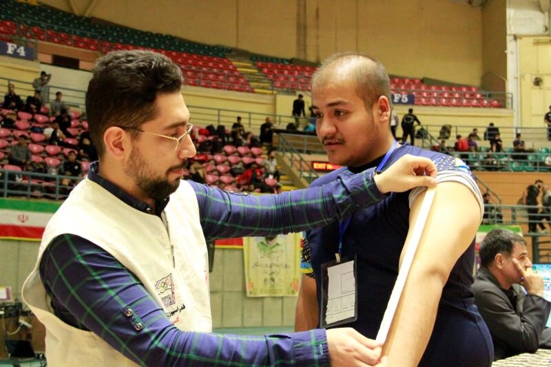 پوشش پزشکی مسابقات قهرمانی ورزش‌های زورخانه‌ای در اردبیل