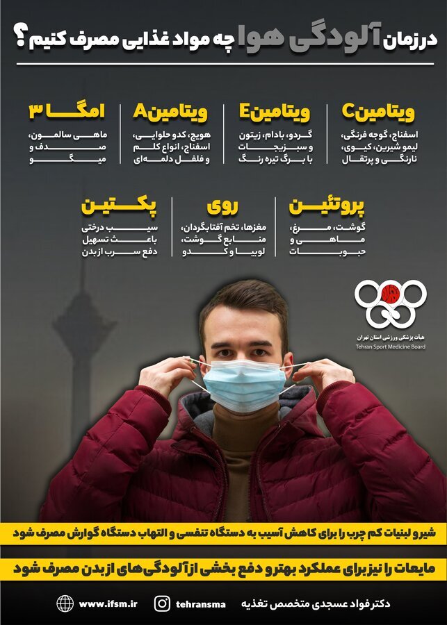 در زمان آلودگی هوا چه مواد غذایی مصرف کنیم؟