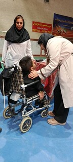 برپایی ایستگاه رایگان تندرستی ویژه ورزشکاران معلول در یزد